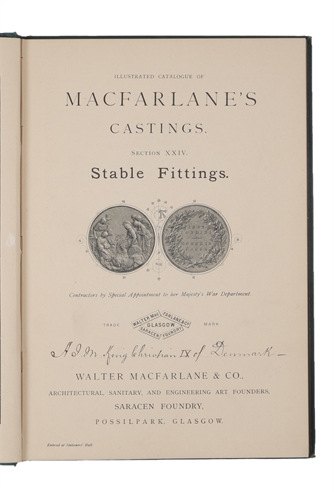 Illustrated catalogue of MacFarlane's castings. Section XXIV. Stable Fittings.
