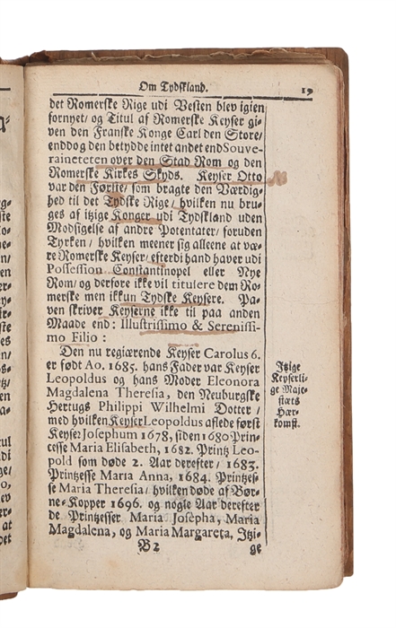 Anhang til hans Historiske Introduction eller Underretning om de fornemste Europæiske Rigers og Republiquers Stater.