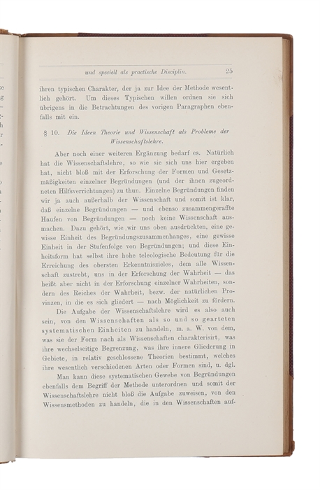 Logische Untersuchungen. 2 Theile. Erster Theil: Prolegomena zur reinen Logik. Zweiter Theil: Untersuchungen zur Phänomenologie und Theorie der Erkenntnis.
