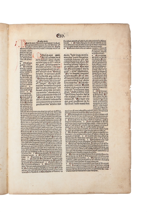 Biblia Latina - Two leaves from Koberger's 1485-Bible.

