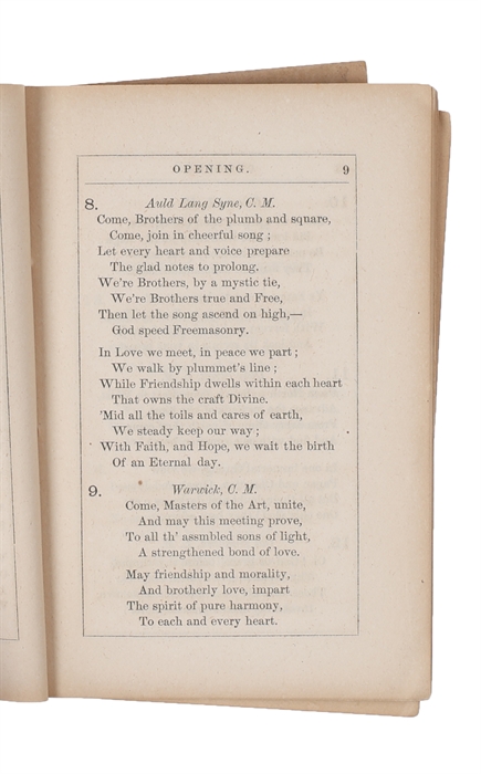 A Collection of Masonic Odes, for the use of Lodges, Chapters and commanderies, to which is appended the Burial Service. 