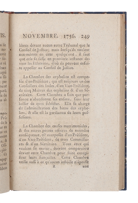 Mercure Danois, Dedie au Roi. Novembre.1756.