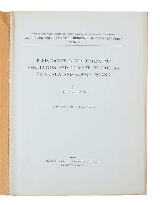 Pleistocene development of vegetation and climate in Tristan da Cunha and Gough Island