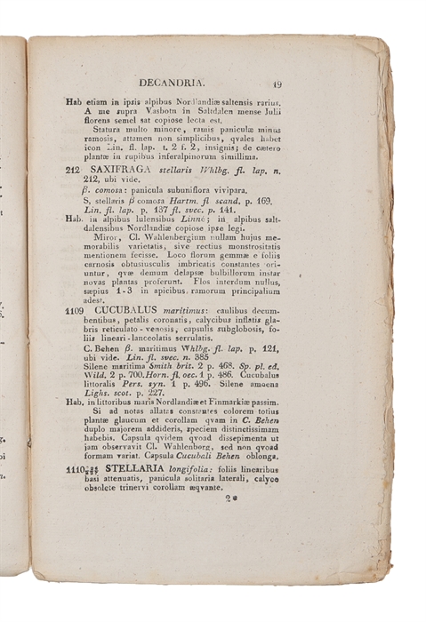 Supplementum Florae Lapponicae quam Edidit Dr. Georgius Wahlenberg.