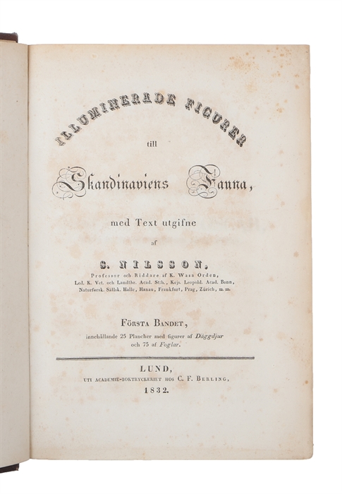 Illuminerade figurer till Skandinaviens fauna. Första Bandet (Vol. 1 out of 2).