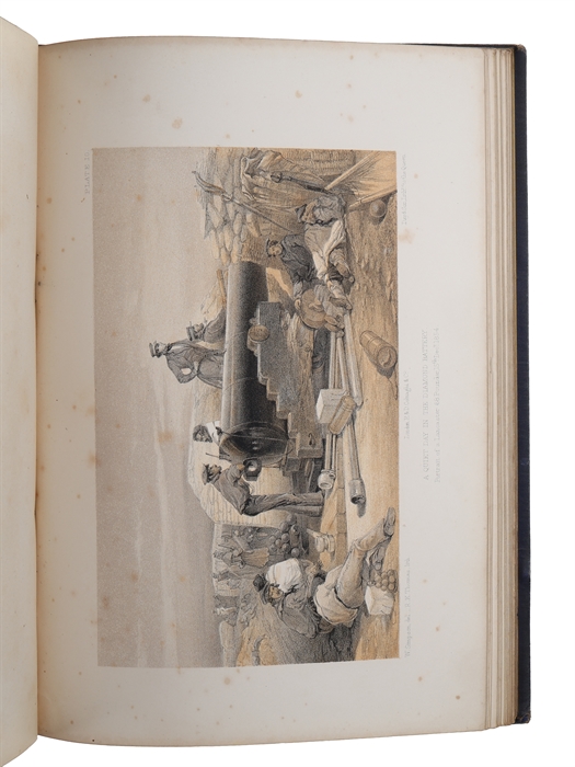 The Campaign in the Crimea: An Historical Sketch. Illustrated by Forty Plates (+ Forty Plates) from Drawings taken on the Spot by William Simpson. (First-) Second Series. 2 vols. London, Colnaghi a. Longman.., 1855-56.