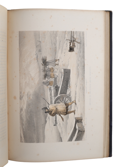 The Campaign in the Crimea: An Historical Sketch. Illustrated by Forty Plates (+ Forty Plates) from Drawings taken on the Spot by William Simpson. (First-) Second Series. 2 vols. London, Colnaghi a. Longman.., 1855-56.