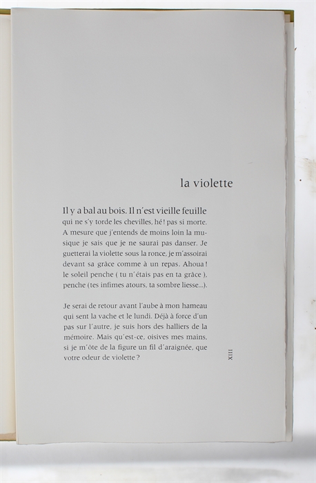 Herbier. Poèmes de Jean Grosjean. Aquatintes de J.J.J. Rigal. 