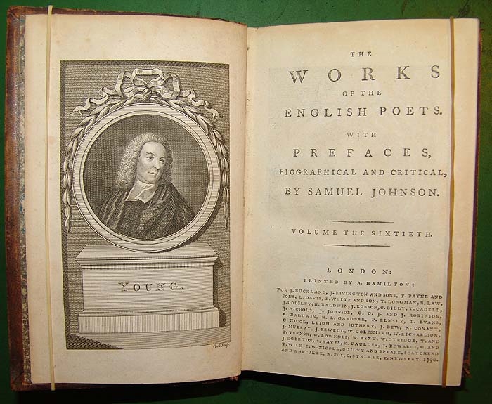The Works of the English Poets. With Prefaces, biographical and critical by Samuel Johnson. Vol. 2-74 (of 75, lacking vol. 1 and 75).