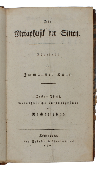 Metaphysische Anfangsgründe der Tugendlehre. Zweyte verbesserte Auflage.