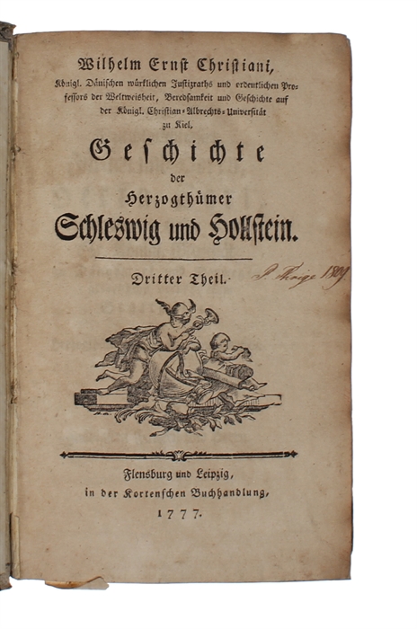 Geschichte der Herzogthümer Schleswig und Hollstein. 1.-4. Theil (4 Bde, alles).