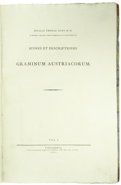 Icones et Descriptiones Graminum Austriacorum. Vol. 1-3 (of 4).