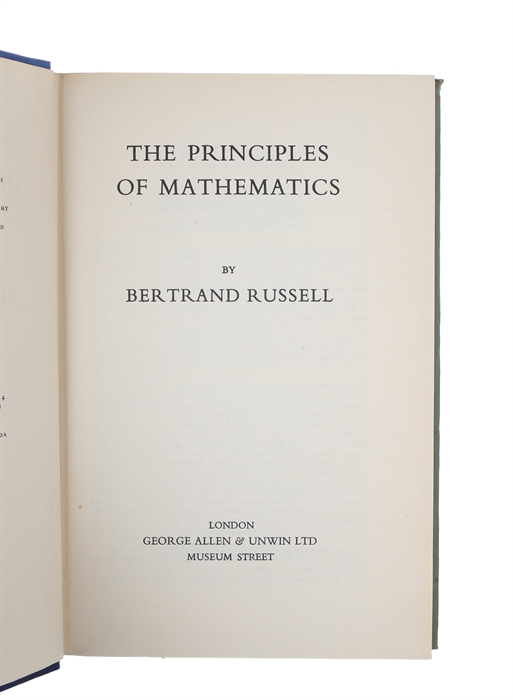 The Principles of Mathematics.