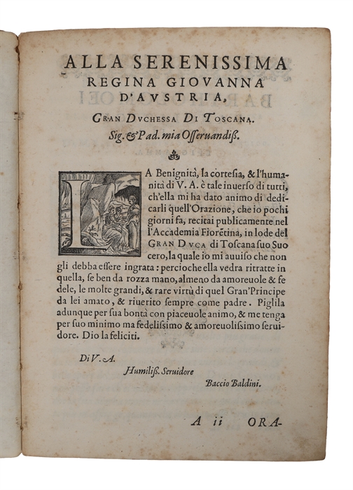 Orazione fatta nella Accademia Fiorentina, In lode del Serenissimo Sign. Cosimo Medici Gran Duca di Toscana, Gloriosa Memoria.