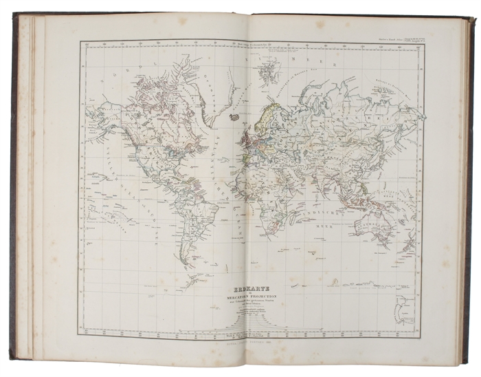 Auswahl von 31 Karten aus Stieler's Hand-Atlas über alle Theile der Erde, nach dem neuesten Zustande, und üiber das Weltgebäude. Schul-Ausgabe.