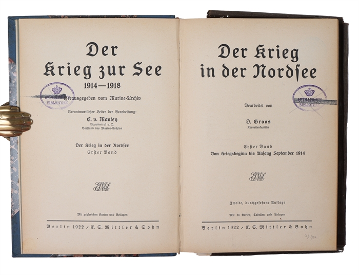 Der Krieg in der Nordsee. 1-6. + Tafelband.