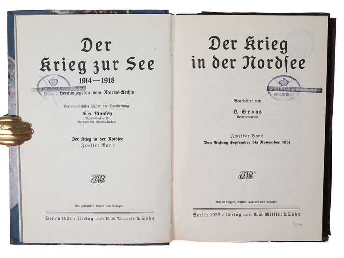 Der Krieg in der Nordsee. 1-6. + Tafelband.