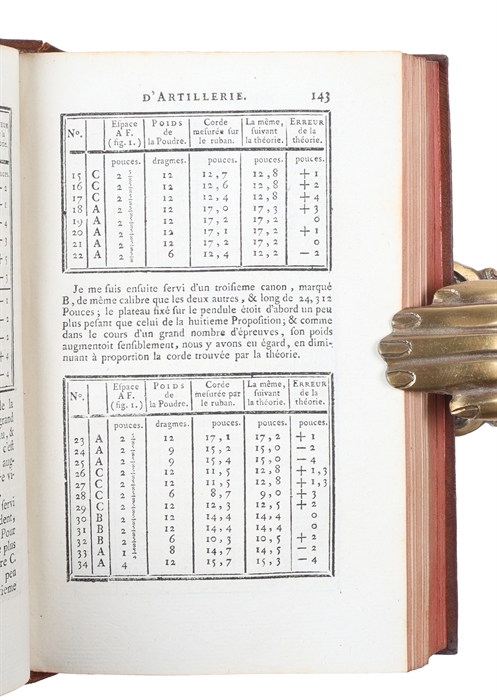 Nouveaux Principes D'Artillerie..., commentés par Leonard Euler, traduits de L'Allemand, avec Notes, Par M. Lombard.