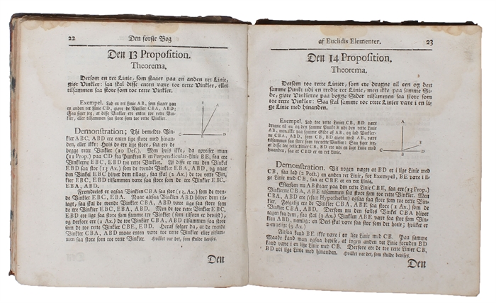 Euclidis Elementa Geometriæ, Det er, Første Grund Til Geometrien, I det Danske Sprog oversat af Ernst Gotlieb Ziegenbalg.
