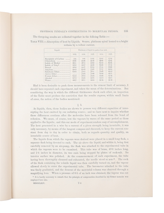 The Bakerian Lecture. - Contributions to Molecular Physics. - Being the Fifth Memoir of Researches on Radiant Heat. Received March 17,- Read March 17, 1864.