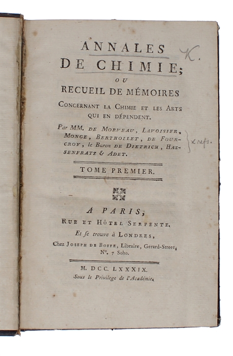 Mémoire Sur la Combustion du Fer. (Etc. etc. etc.).
