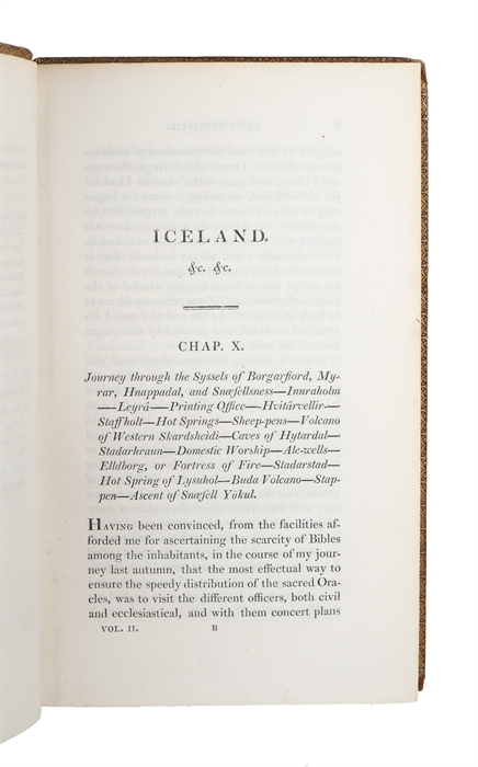 Iceland; or the Journal of a Resideence in that Island, during the Years 1814 and 1815. Containing Observations on the Natural Phenomena, History, Literature, and Antiquities of the Island....With an Introduction and Appendix. Vol. II (of 2).