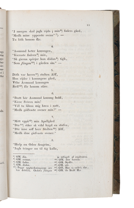 Svenska Fornsångar. En Samling af Kämpavisor, Folk-Visor, Lekar och Dansar, samt Barn- och Vall Sångar. Första- (Tredje) Delen. 3 Bd. (komplet).