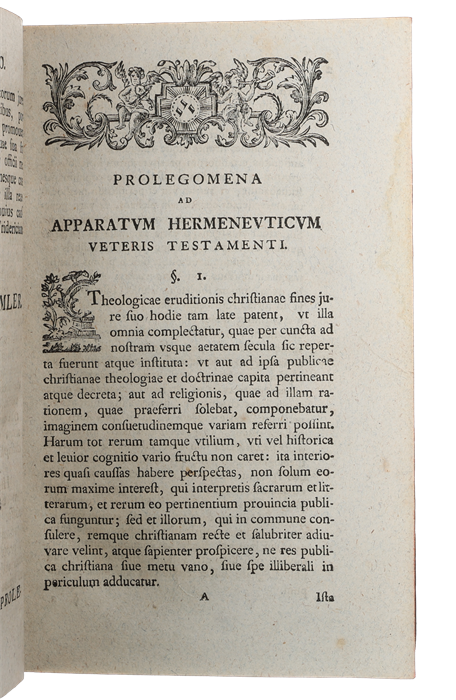 Apparatus ad liberalem Veteris Testamenti interpretationem.