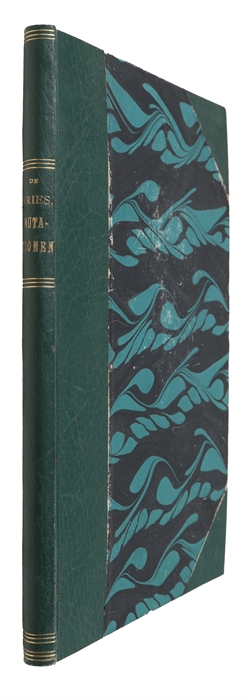 Die Mutationen und die Mutationsperioden bei der Entstehung der Arten. Vortrag, gehalten in der Allgemeinen Sitzung der Naturwissenschaftlichen Hauptgruppe der Versammlung deutscher Naturforscher und Aertze in Hamburg am 26. September 1901. Mit Acht F...