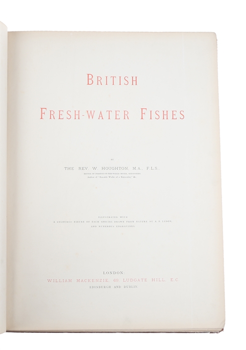 British Fresh-Water Fishes. Illustrated with a coloured Figure of each Species drawn from Nature by A.F. Lydon and numerous Engravings. (Division I-II, all).