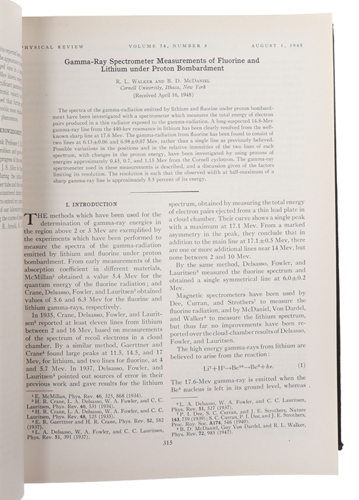 The transistor, a semi-conductor triode (+) Nature of the forward current in Germanium Point Contacts [BARDEEN, J. & BRATTAIN, W. H.] (+) Modulation of conductance of thin films of semi-conductors by surface charges [SHOCKLEY, W. & PEARSON, W. L.] (+)...