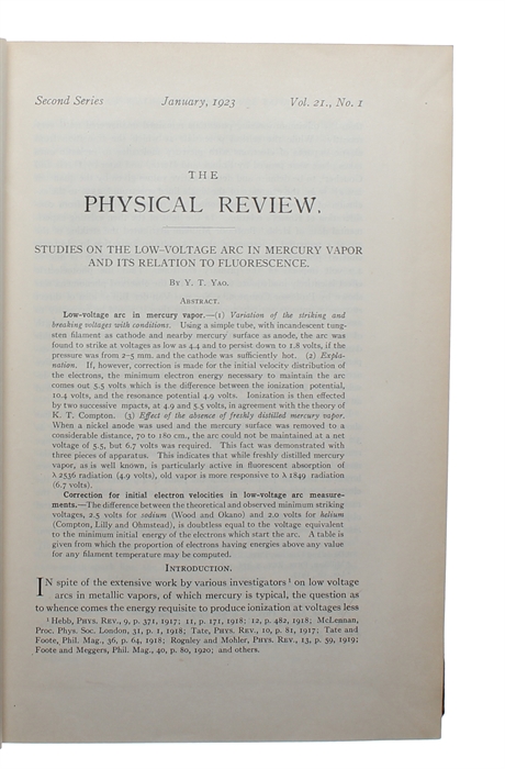 A Quantum Theory of the scattering of X-Rays by Light Elements.