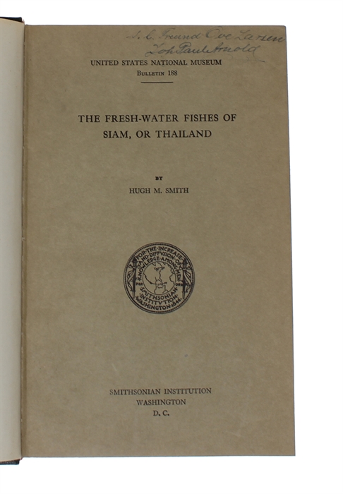 The Fresh-Water Fishes of Siam, or Thailand.