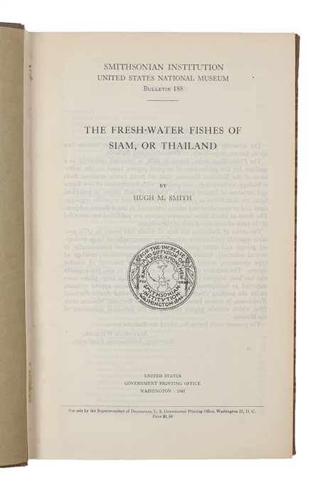 The Fresh-Water Fishes of Siam, or Thailand.