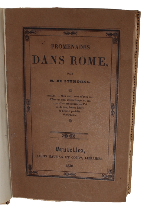 Promenades dans Rome. 2 Vols.