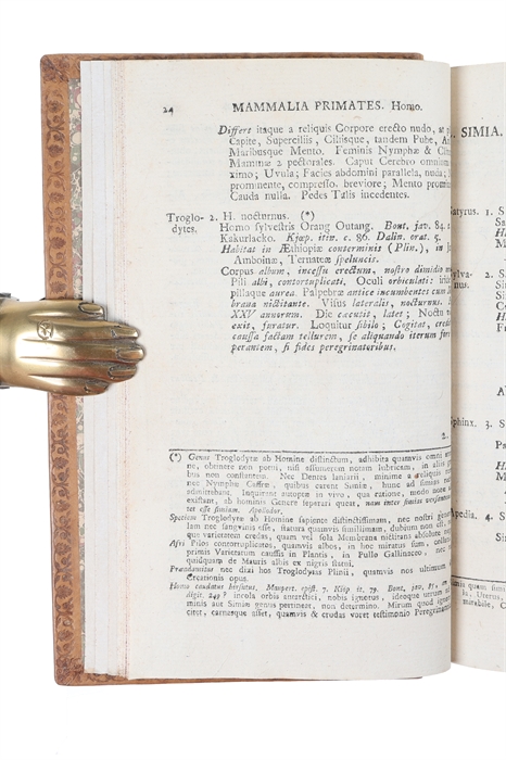 Systema Naturae. Per Regna Tria Naturae, Secundum Classes, Ordines, Genera, Species, Cum Characteribus, Differentiis, Synonymis, Locis. Editio Decima, Reformata. 3 vols.