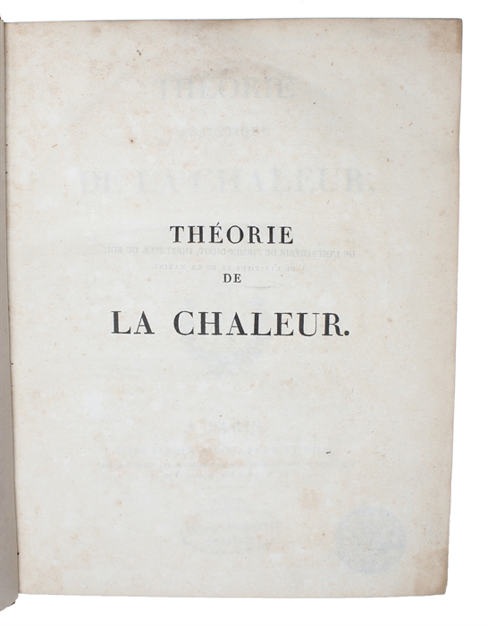 Théorie analytique de la Chaleur.