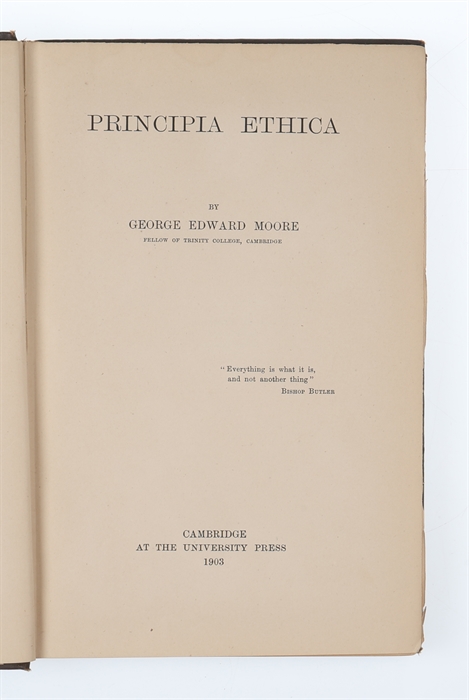 Principia Ethica.