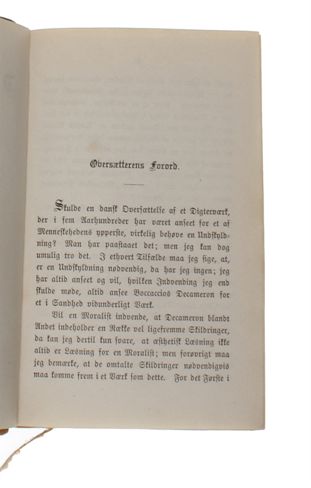 Decameron. Oversat fra Italiensk af Alfred Flinch. 1.-(2.) Del. 2 Bd.