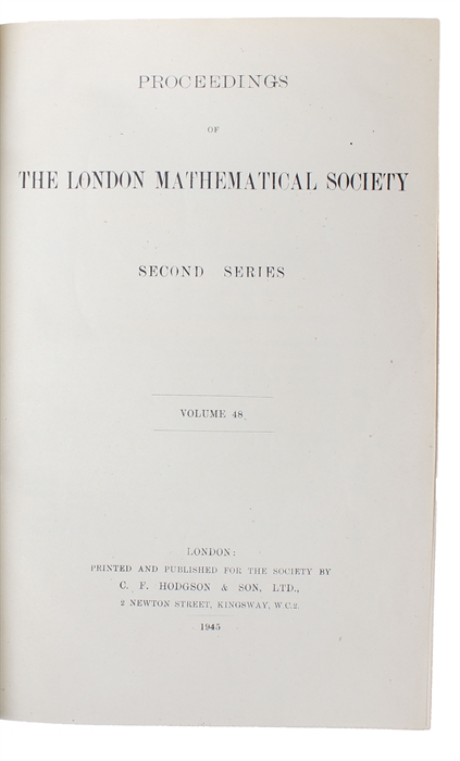 A Method for the Calculation of the Zeta-Function. [Received 7 March, 1939. - Read 16 March, 1939]. [In: Proceedings of the London Mathematical Society. Second Series. Volume 48].