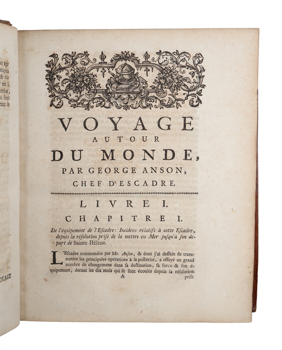 Voyage autour du Monde, fait dans les Années MDCCXL,I,II,III,IV.... dans la Mer du Sud. Tiré des Journaux & autres Papiers de ce Seigneur, & publié par Richard Walter... Orné des Cartes & des Figures en Taille douce. Traduit de Anglois.