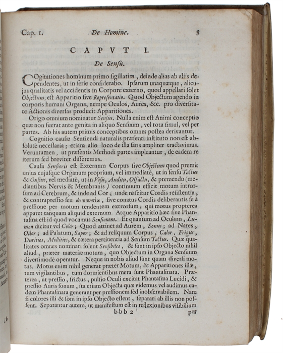 Opera Philosophica, Quae Latinè scripsit, Omnia. Antè quidem per partes, nunc autem, post cognitas omnium Objectiones, conjunctim & accuratiùs Edita. [8 parts]. [Including "leviathan" for the first time in Latin].