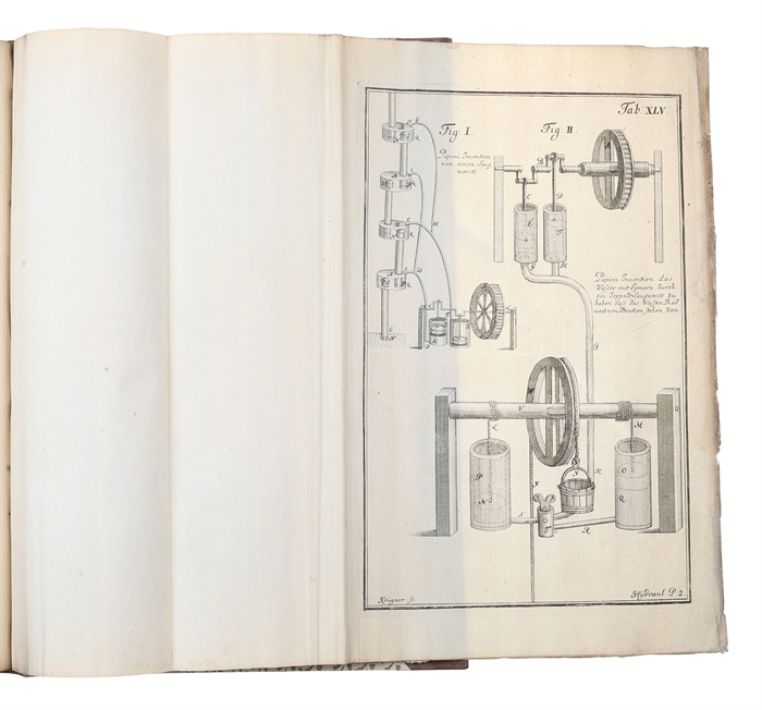 Theatrum Machinarum Generale. Schau=Platz des Grundes Mechanischer Wissenschaften...   Alles mit viel nütlichen Anmerkungen und besonderen neuen Inventionibus und Machinen vermehret, und mit vielen Figuren deutlich vor Augen gestellet... Bd. 1-9 (von 10)