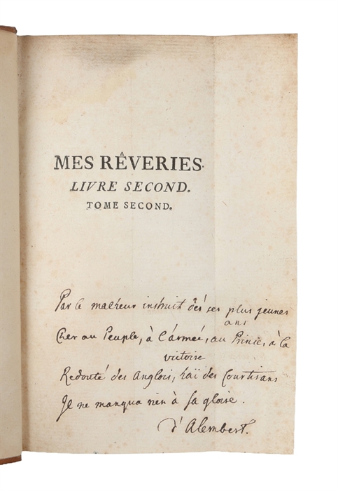 Les Reveries; ou Mémoires sur L'Art de la Guerre. Par M. de Bonneville. 2 Vols. (+) Supplement aux Reveries... Par le Baron D.P.N.
