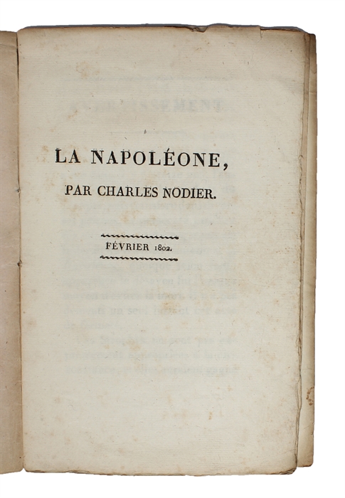 La Napoléone, par Charles Nodier. Février 1802.