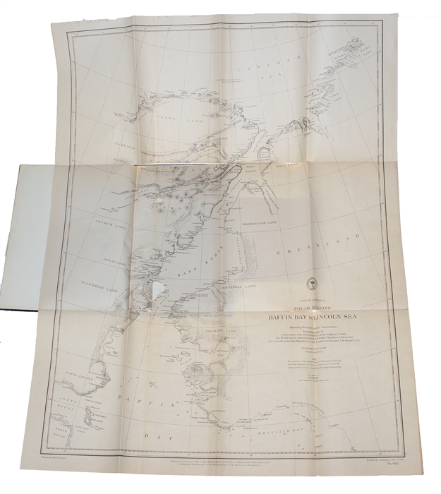 The Geographical Work of the Greely Expedition [Greely] (+) The Configuration of Grinnell Land and Ellesmere Land [Boas] (+) [Large folded map:] North America polar regions : Baffin Bay to Lincoln Sea, showing the most recent discoveries including thos...