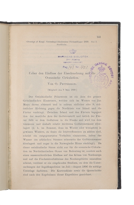 Ueber den Einfluss der Eisschmelzung auf die Oceanische Cirkulation.