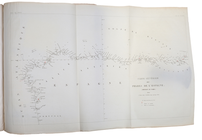 Atlas général des Phares et Fanaux à l'usage des Navigateurs,... Publié sous les Auspices de S.A.R.Mgr le Prince de Joinville. 23 Parts. (All published).