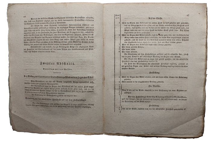 Exercier-Reglement für die kaiserlich-königliche Infanterie. + Vier und siebenzig Pläne zum k.k. Infanterie= Excercier = Reglement. 2 Bde. (Text + Tafelband).