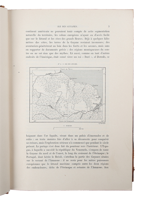 Nouvelle Géographie universelle, la Terre et les Hommes. Tome XIX: Amérique du Sud, l'Amazonie et la Plata. Guyanes, Brésil, Paraguay.Urugyau, République Argentine. Contenant 5 Cartes en couleur tirées a part, 169 Cartes intercalées dans le Texte et ...